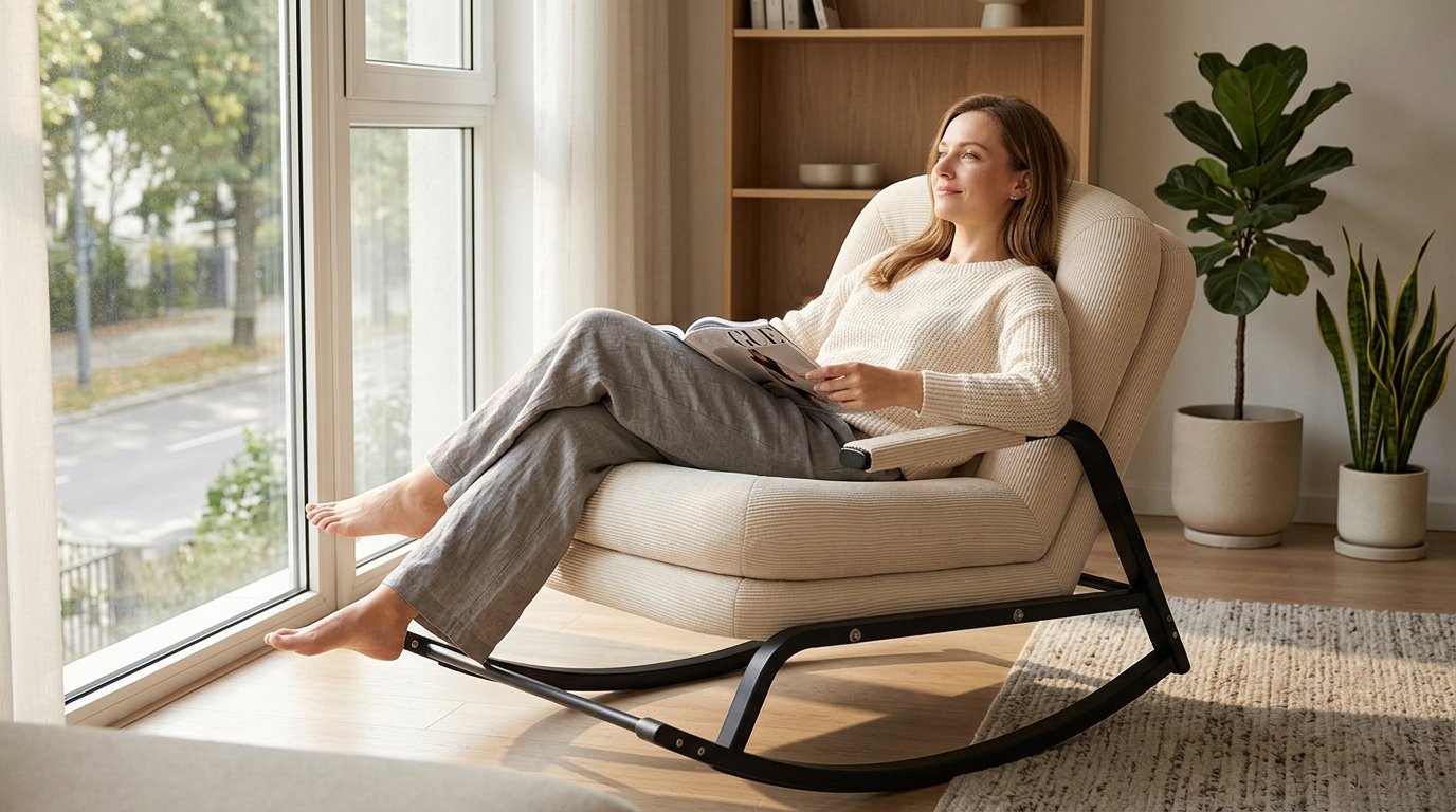 Single Balcony Lazy Rocking Chair