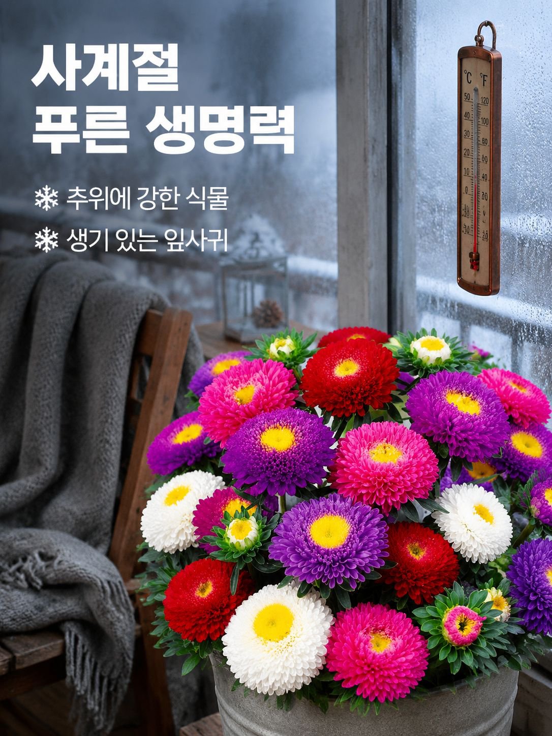 다채로운 캔디 화분 꽃