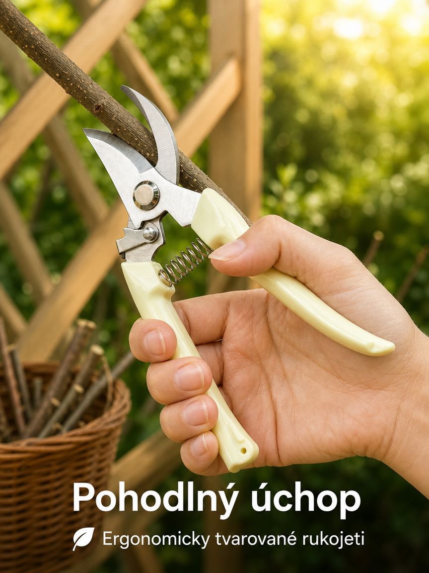 Nerezové zahradnické nůžky na prořezávání