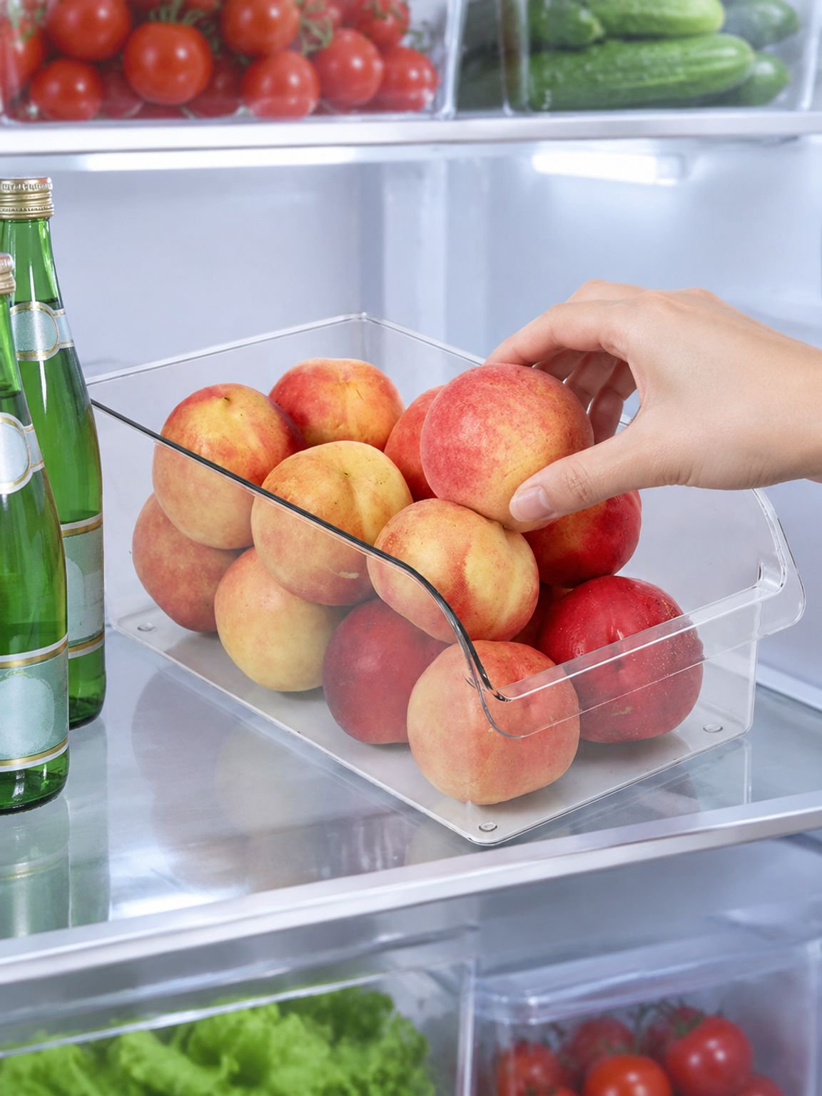 Kühlschrank Organizer Schublade Aufbewahrungsbox für Lebensmittel & Eier