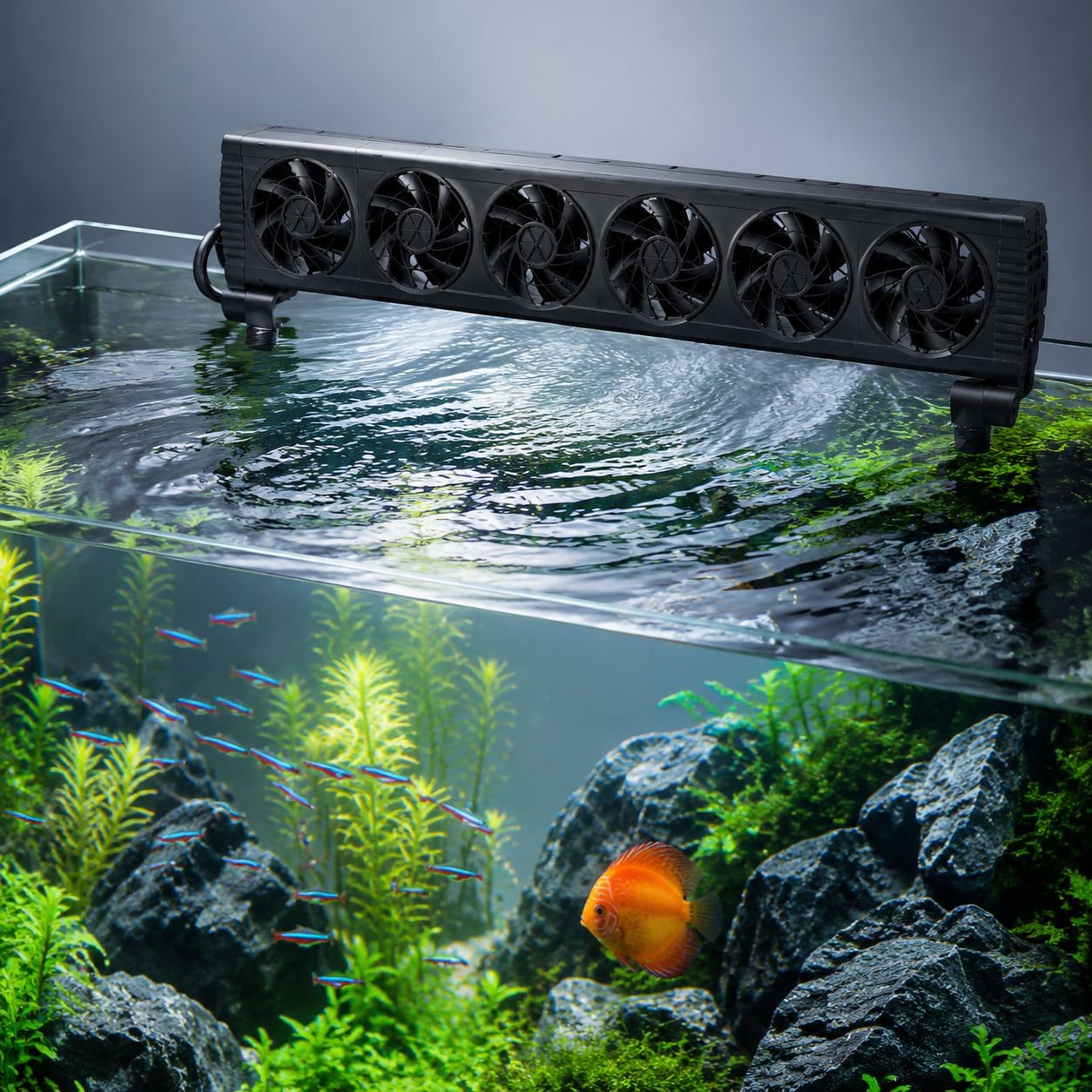 Silent Cooling Fan for Fish Tank, 5 Adjustable Speeds