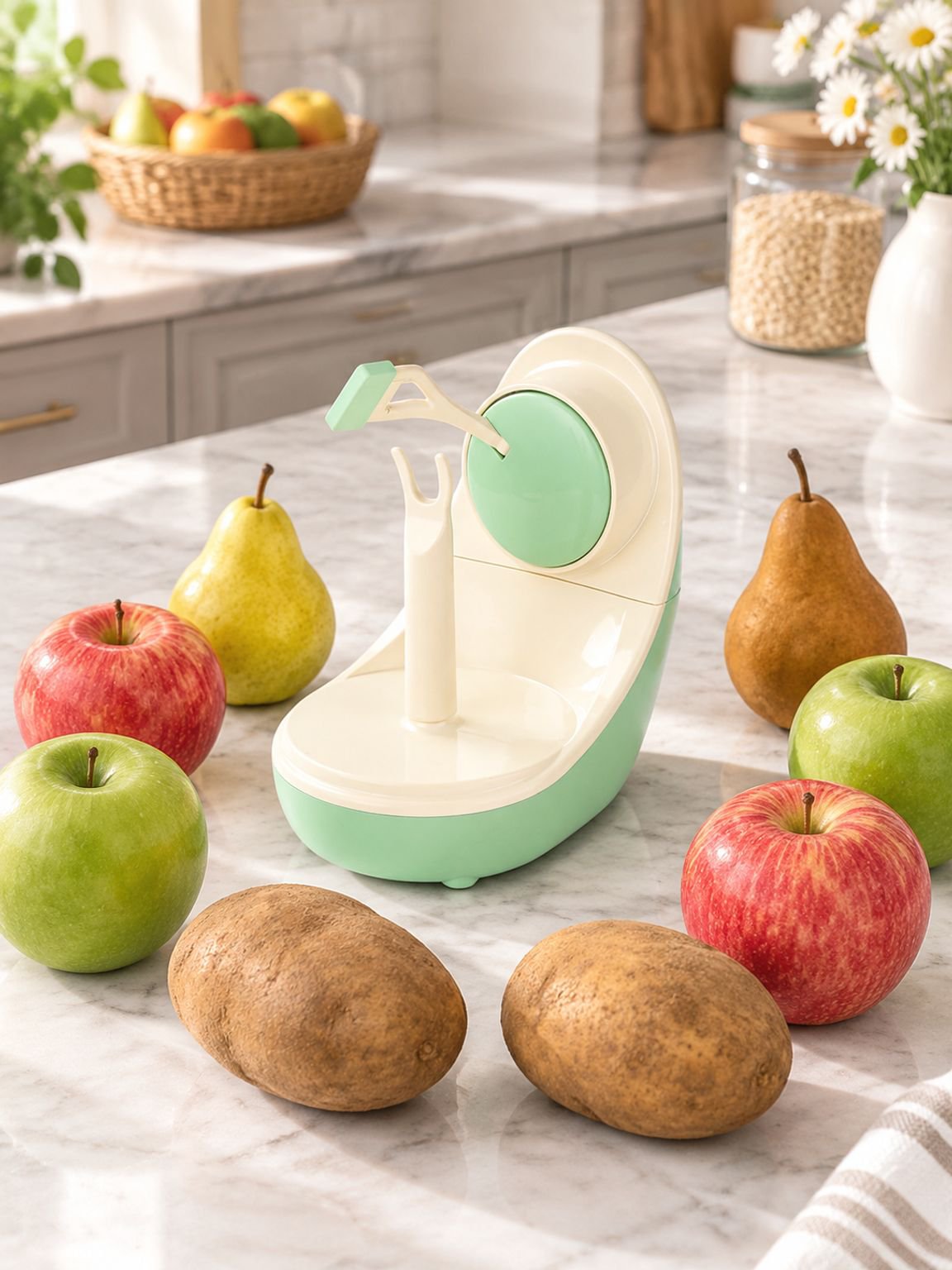 Multifunctional electric peeler for vegetables and fruits