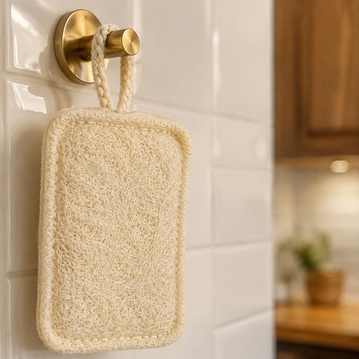 Stack of eco-friendly kitchen sponges for sustainable homes