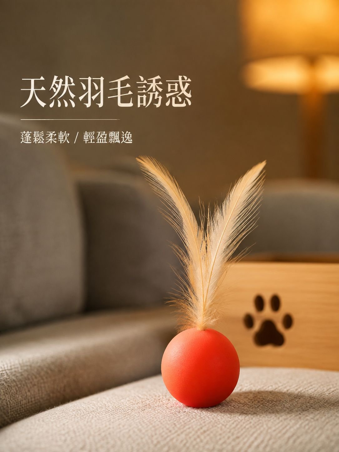 寵物貓羽毛彈跳球