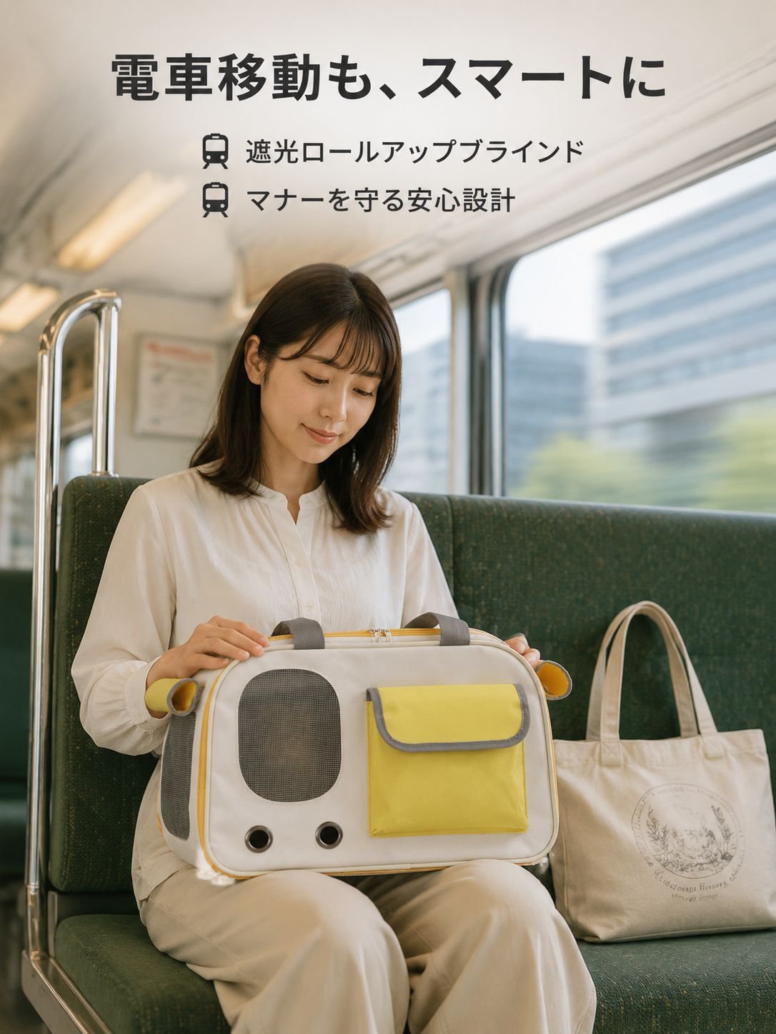 持ち運び便利なペット通気リュック