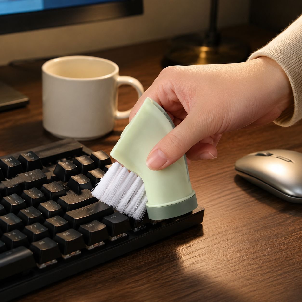 Universal Cleaning Brush for Wet and Dry Hands