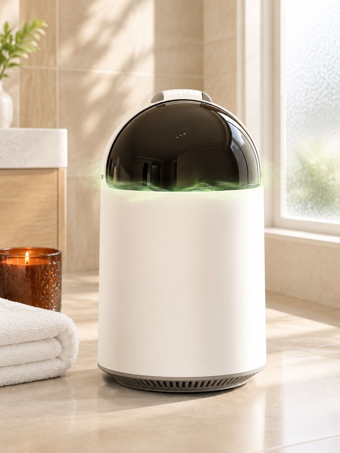 Sensor inteligente en cubo de basura automático