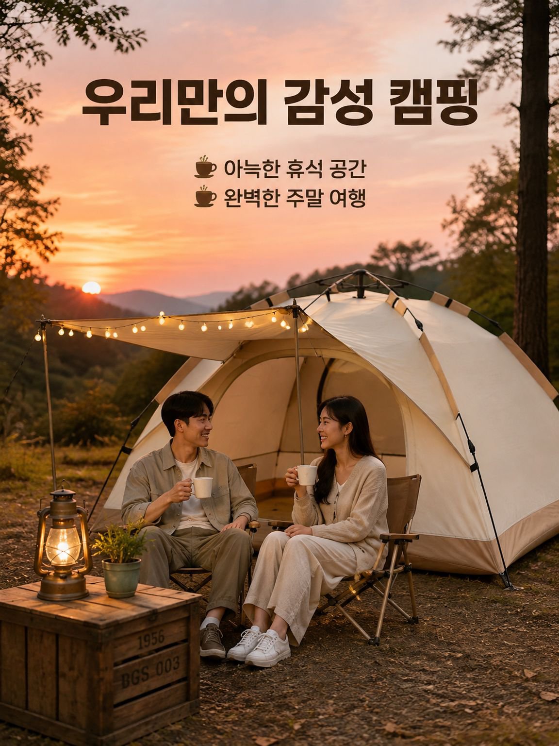 방풍 야외 캠핑 텐트 세트