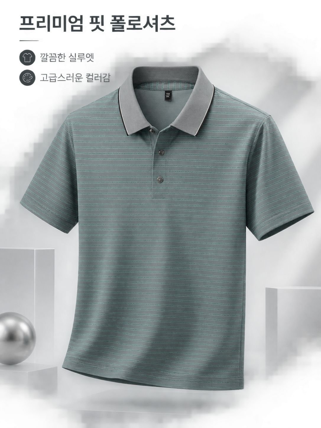 헴라인 칼라 반팔 남자 티