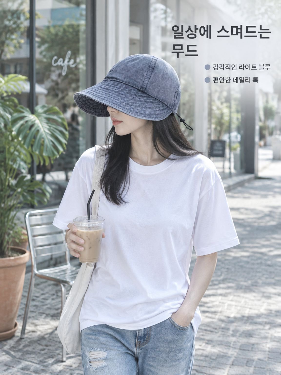 접이식 얼굴 가리개 버킷햇