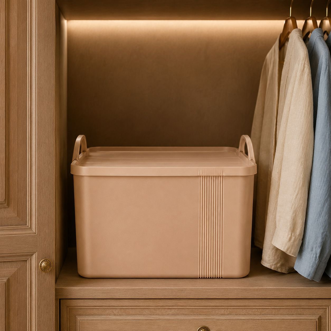 Boîte de rangement avec couvercle solide pour la maison