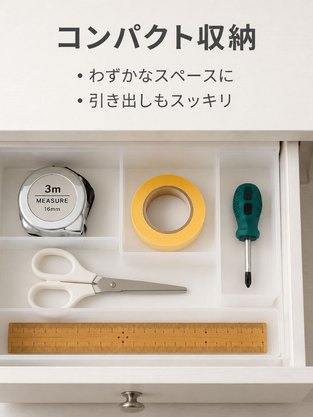 磁石付きミニ短柄ドライバー プラス・マイナス兼用 家庭用修理工具