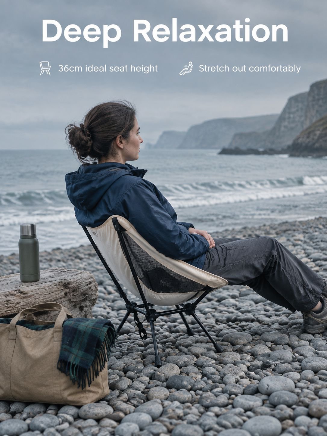 Portable Space Folding Chair Outdoor Beach Chair Fishing Table and Chairs Camping Folding Chair