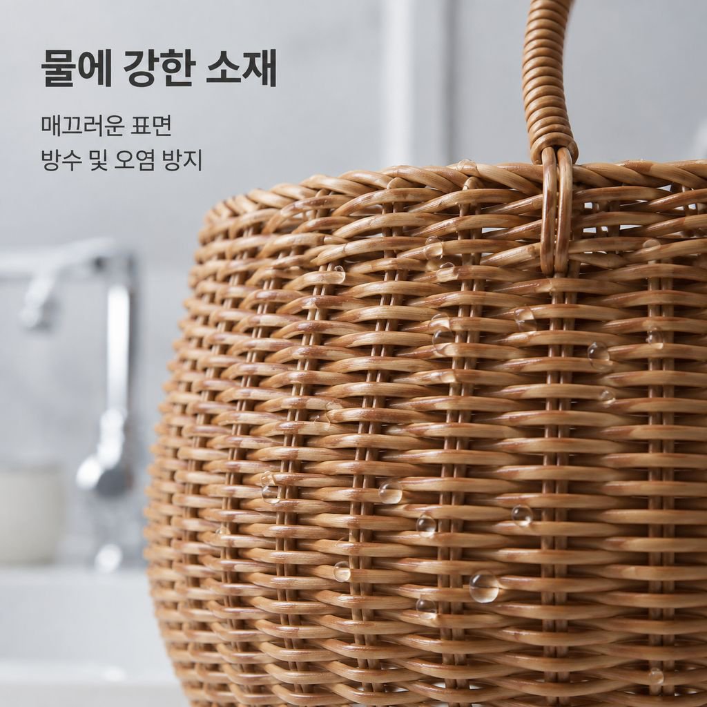 다용도 라탄 수납 바스켓