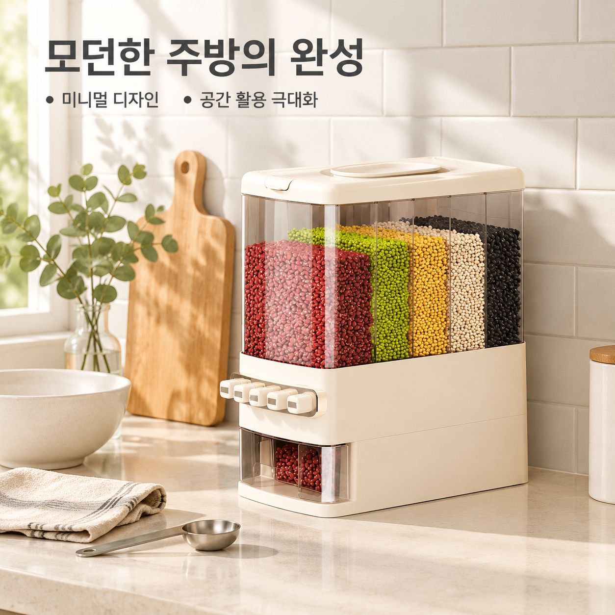 사각 칸막이형 곡물 보관함