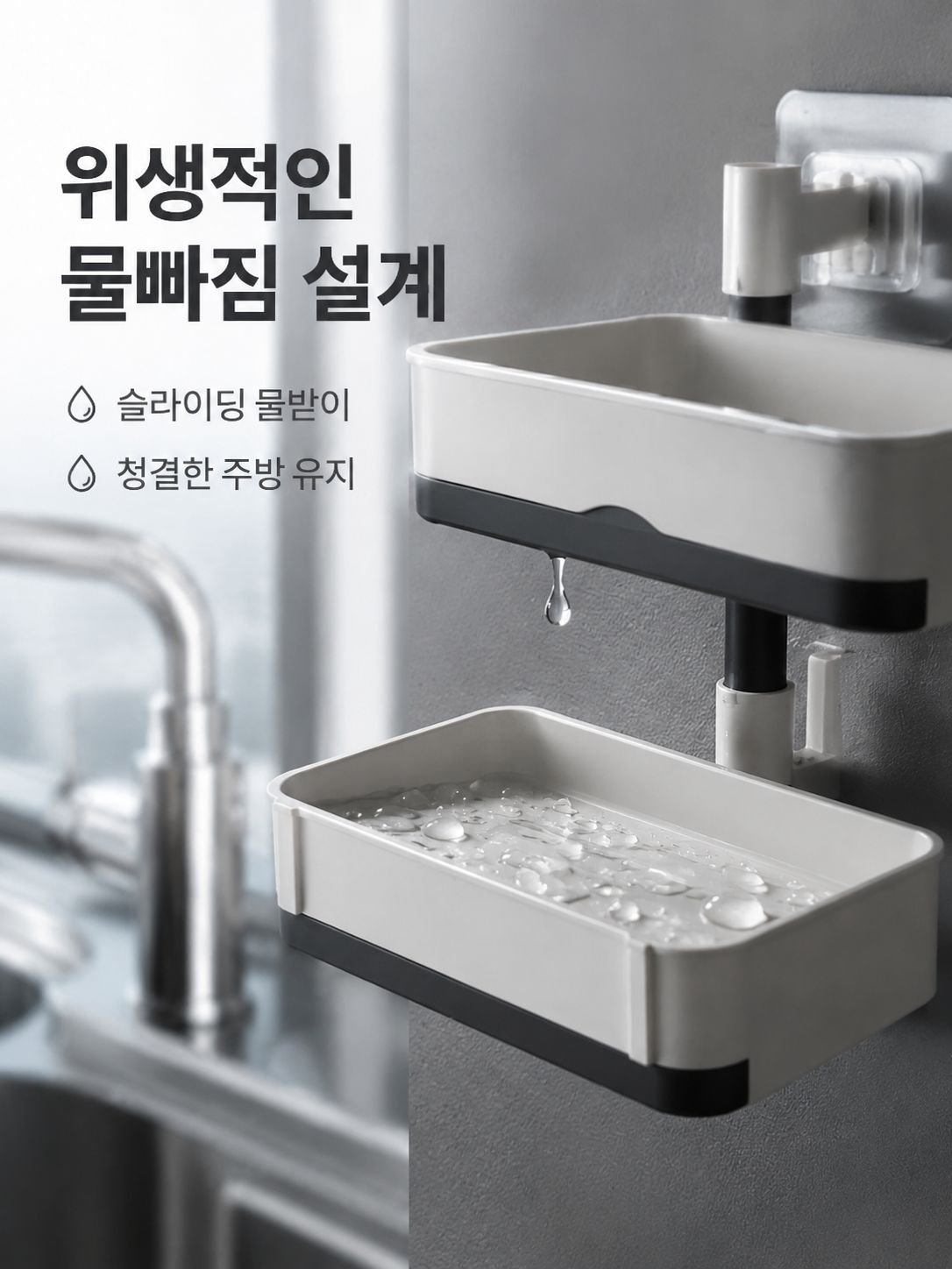 다층 배수 벽걸이 선반