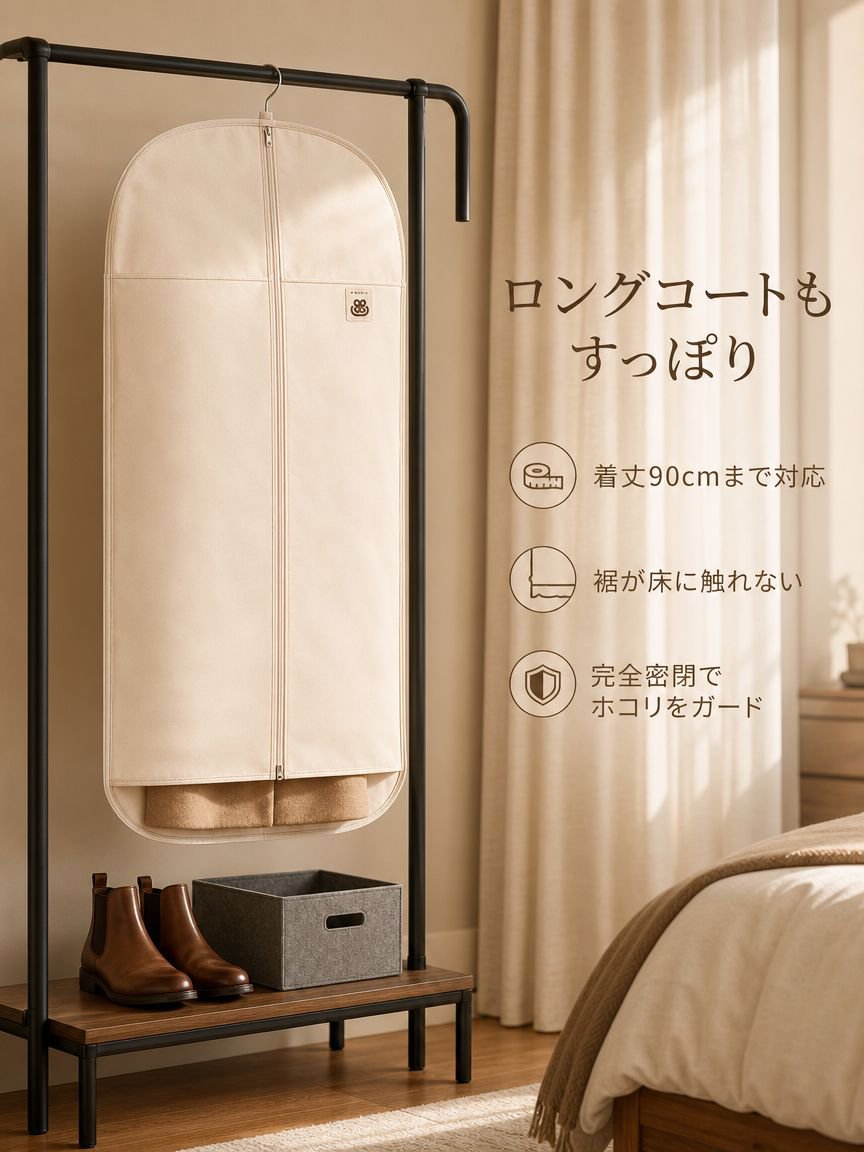 衣類収納用圧縮ダストカバー