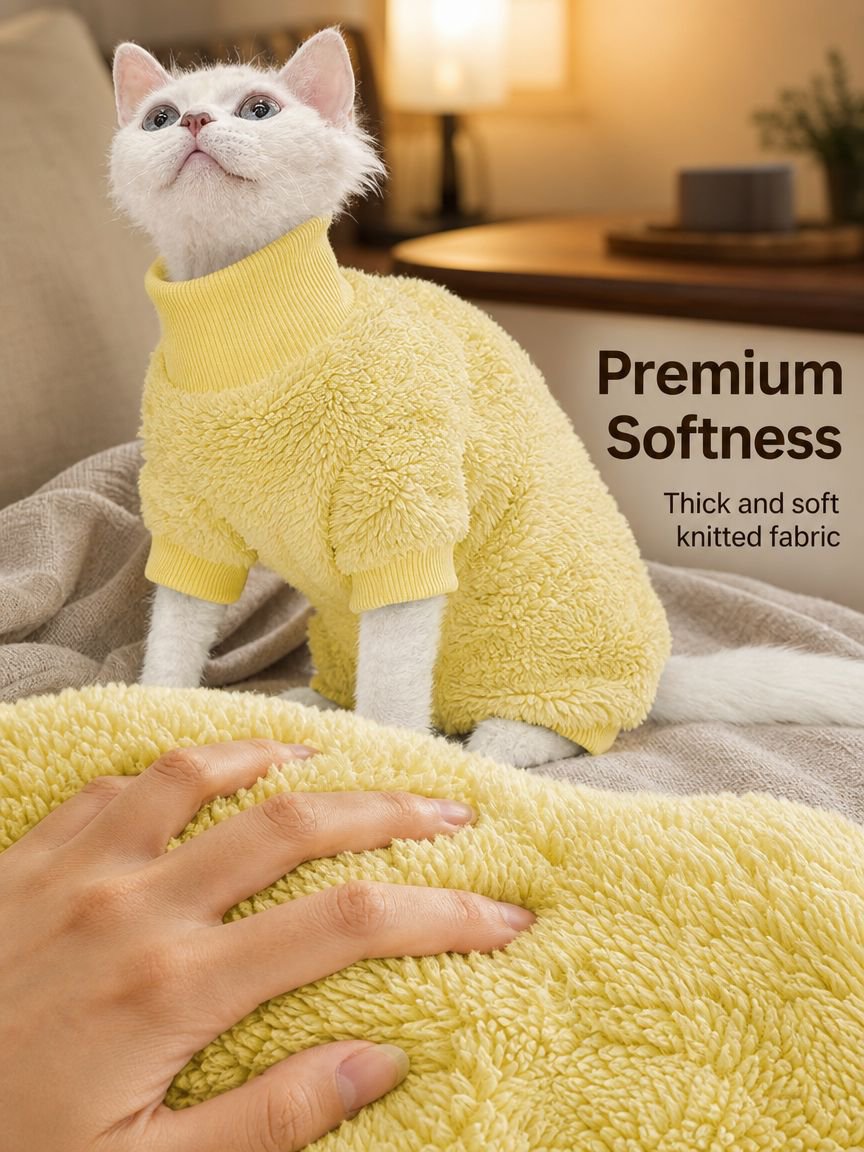 Pet cat turtleneck thick sweater