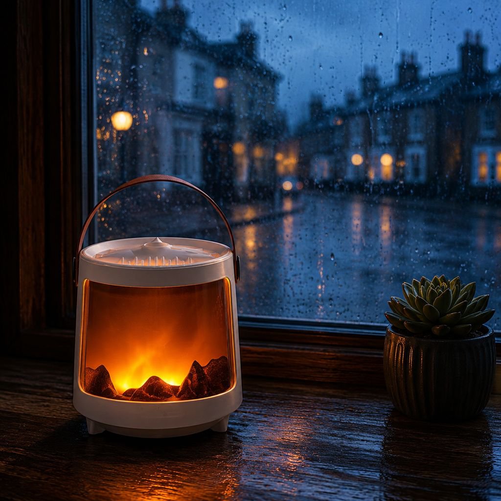 Colorful Flame Aroma Diffuser for Home Use, Aurora Air Jellyfish Aroma Diffuser, Quiet Bedroom Humid