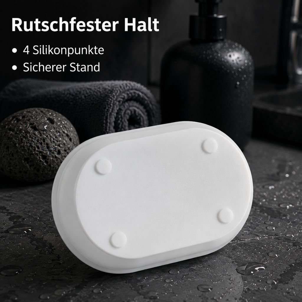 Schlichte Seifenschale mit Deckel und Abtropffunktion