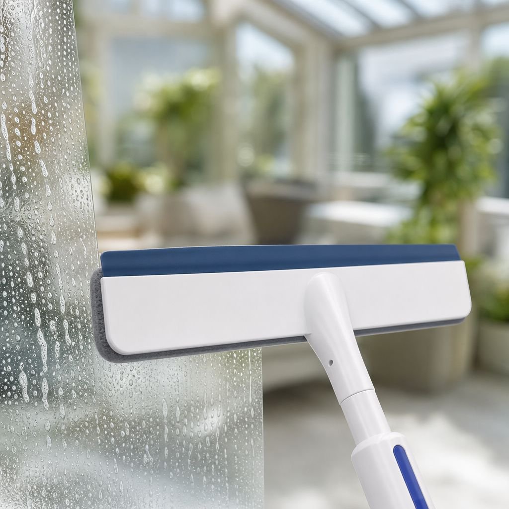 Innovativer Fensterwischer mit zwei Reinigungsseiten