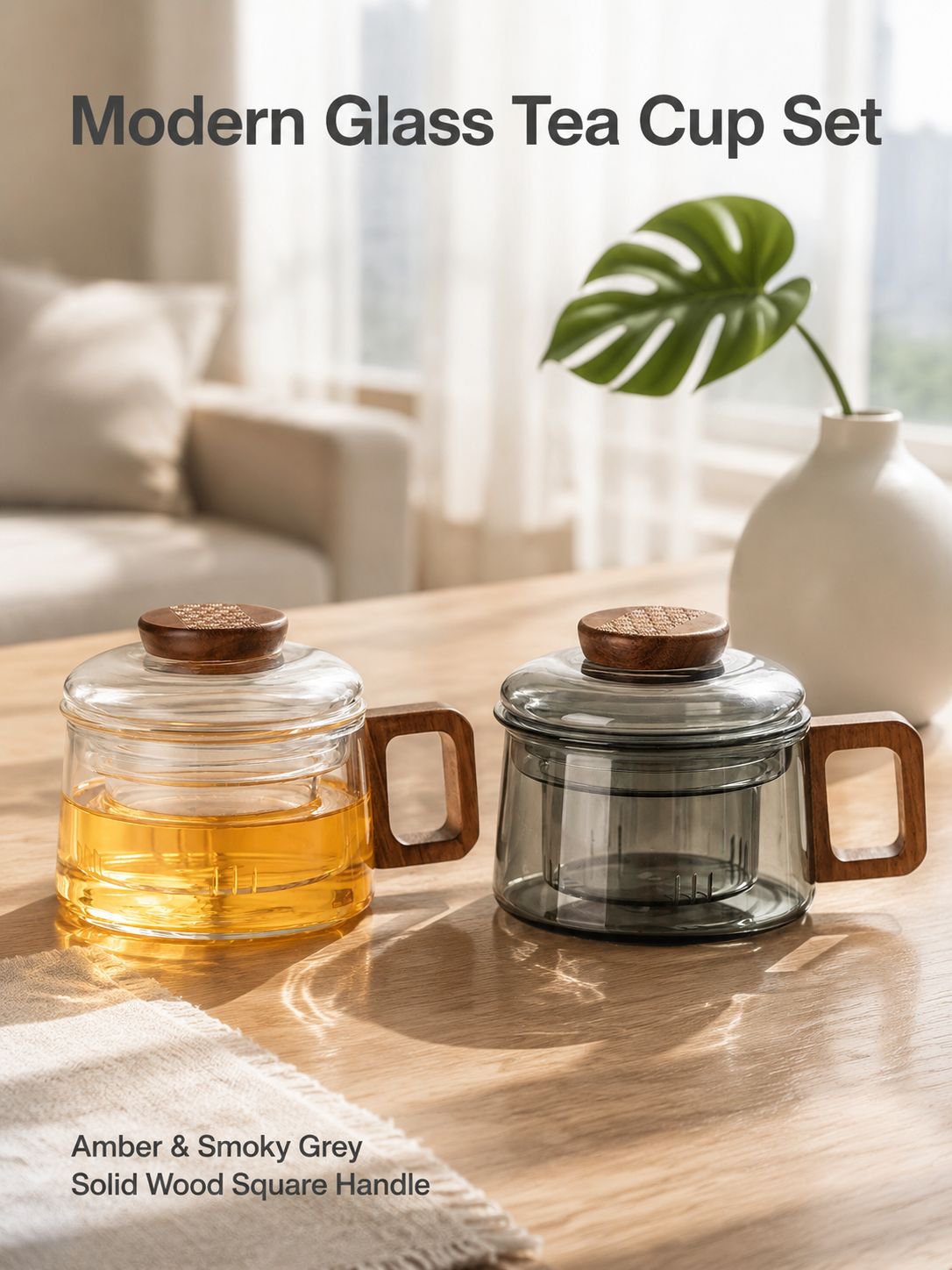 Separable tea filter cup set