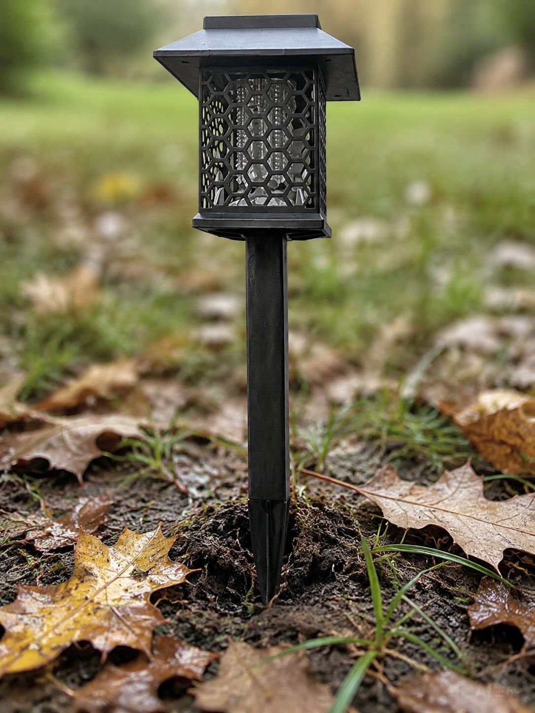 Solar garden light with insect repellent feature