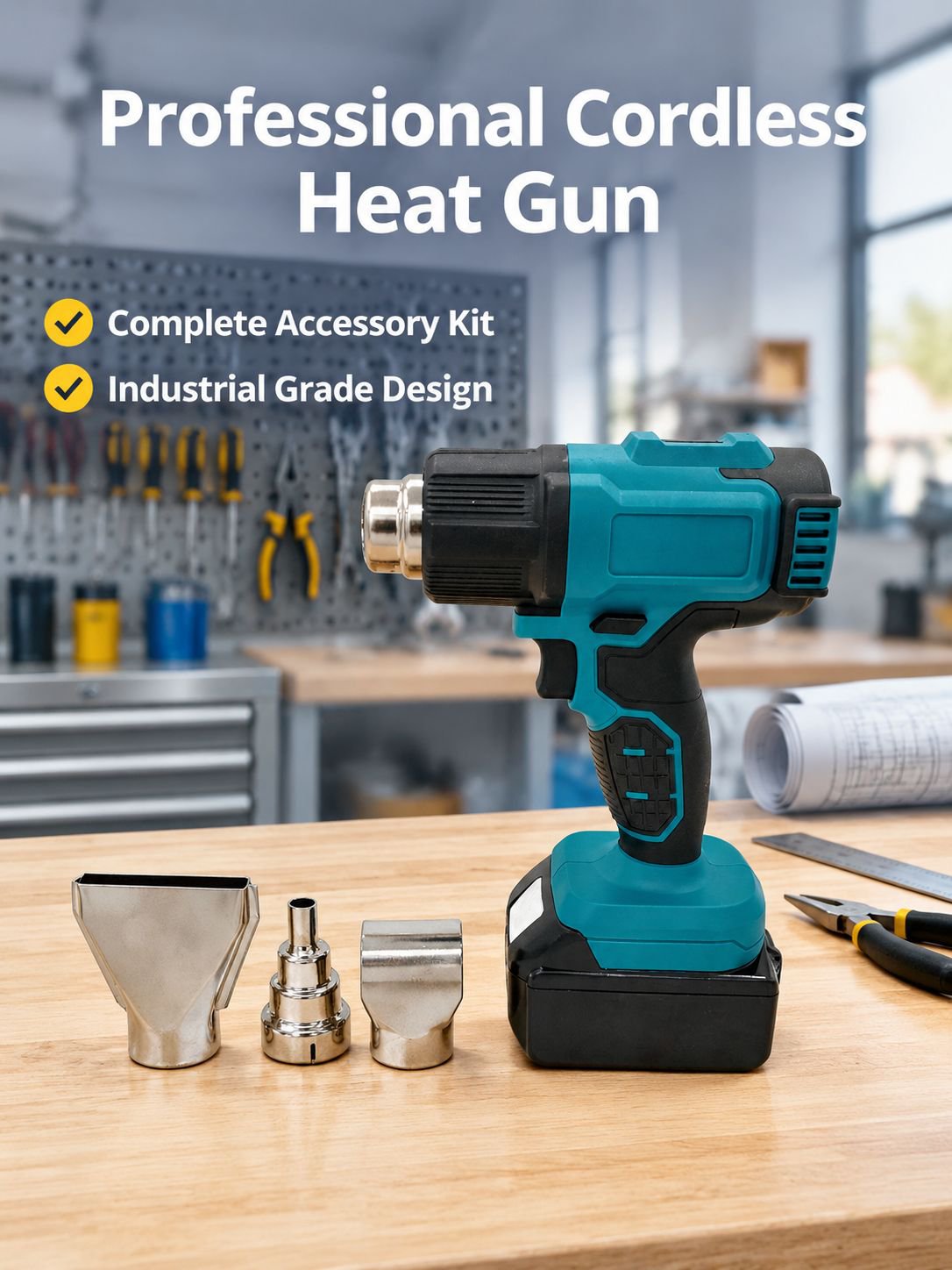 Cordless Handheld Lithium Battery Heat Gun for Phone Repair and Plastic Welding
