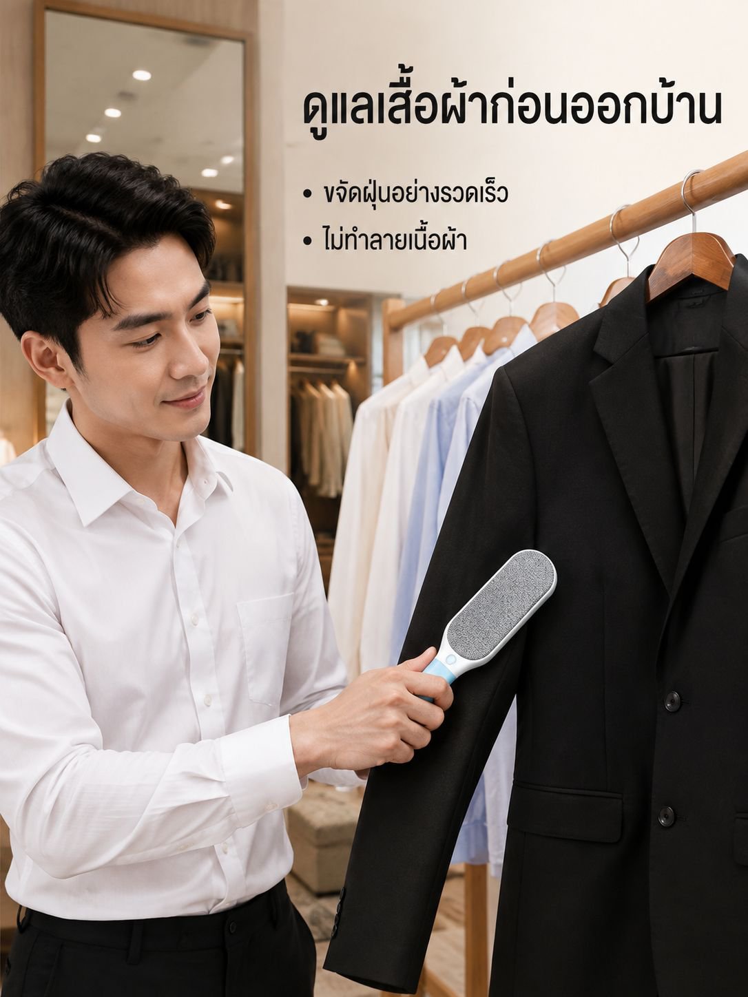 แปรงกำจัดขนและขุยแบบสองด้าน
