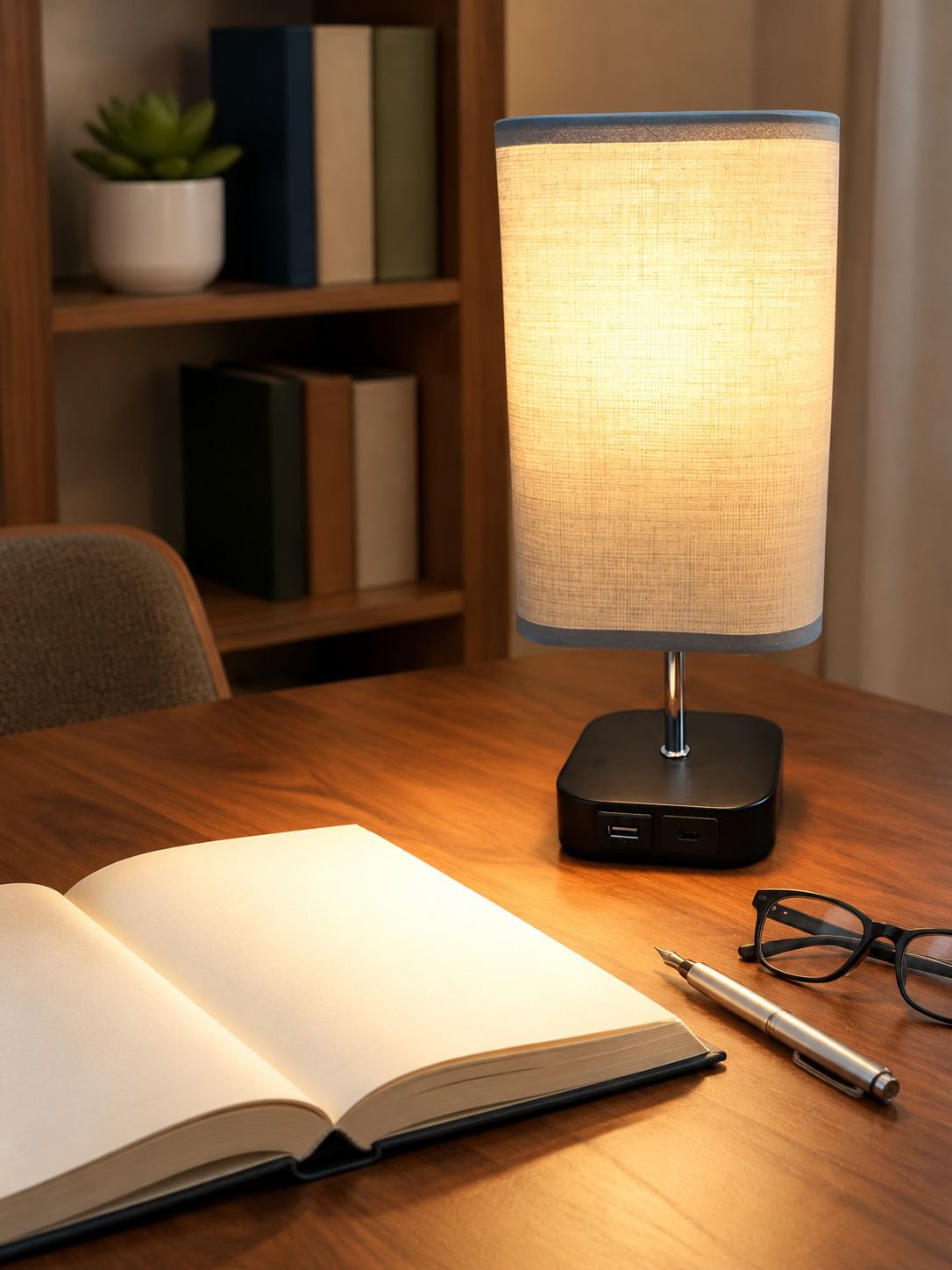 Energieeffiziente Tischlampe mit drei Helligkeitsstufen