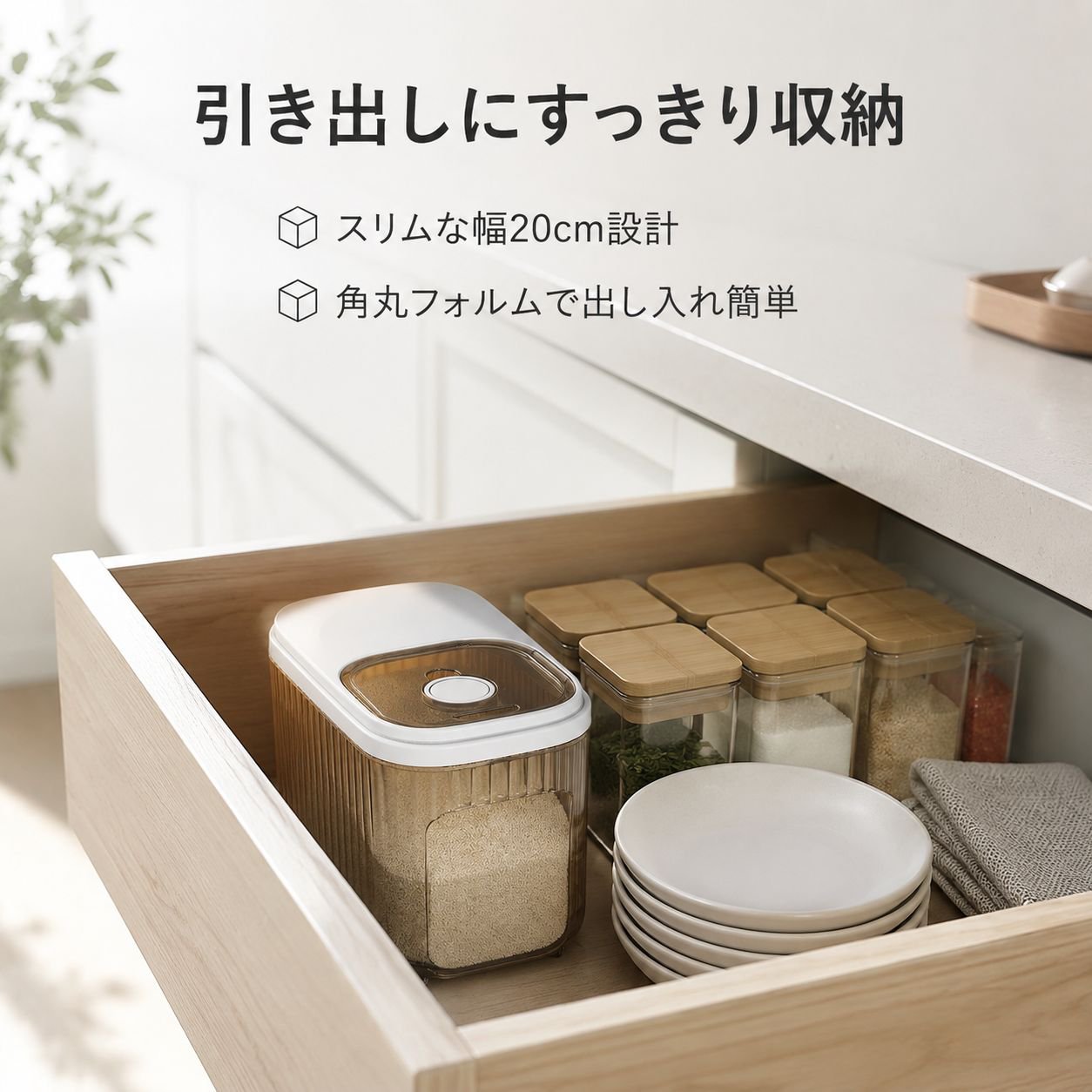 家庭用新型防虫・防湿密封米びつ
