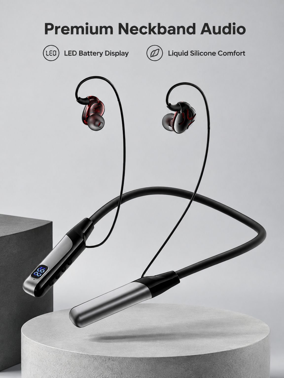 Neckband Wireless Bluetooth Sports Earphones Extended Battery
