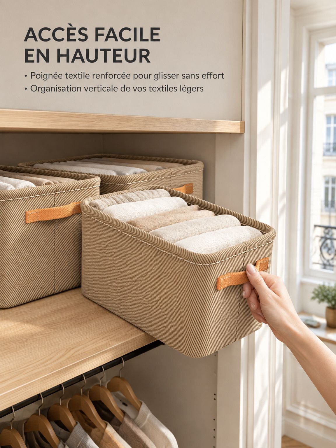 Boîte de rangement pliable pour vêtements