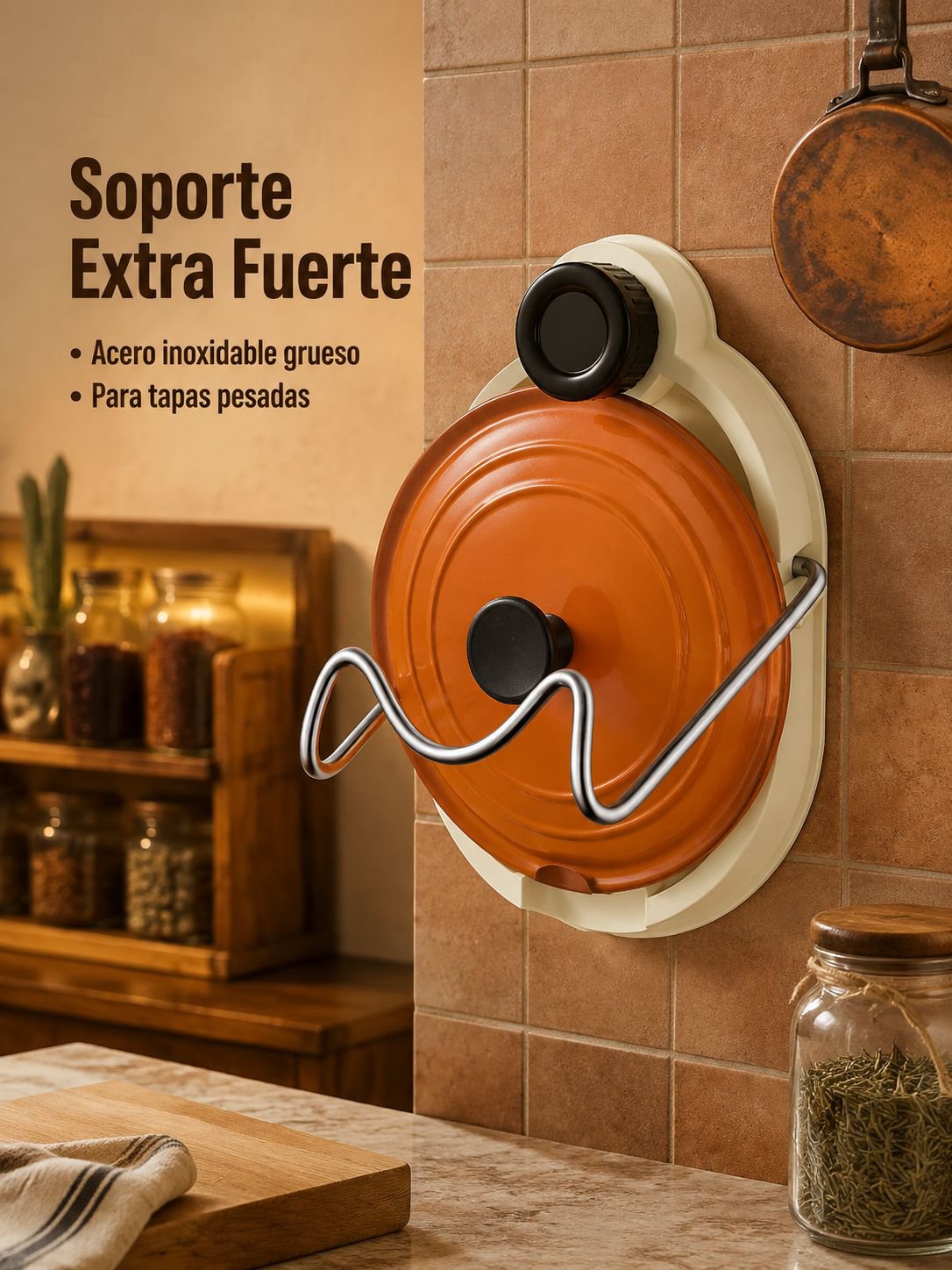 Support pour couvercles de casseroles