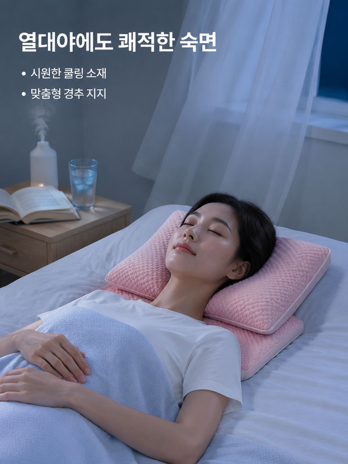 통기성 메쉬 두두 아이스 실크 베개