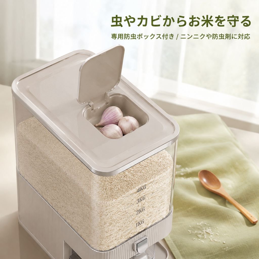 家庭用新型防虫防湿食品グレード密封米びつ