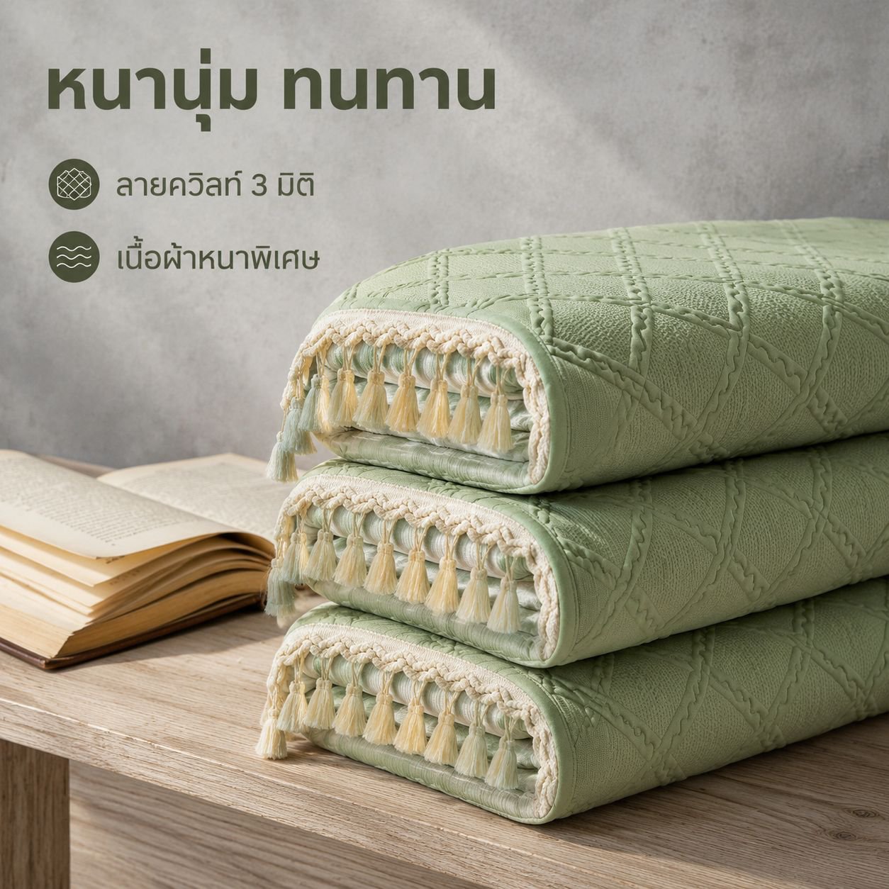 ผ้าคลุมโซฟาหรูหราป้องกันลื่น สำหรับใช้ในบ้าน