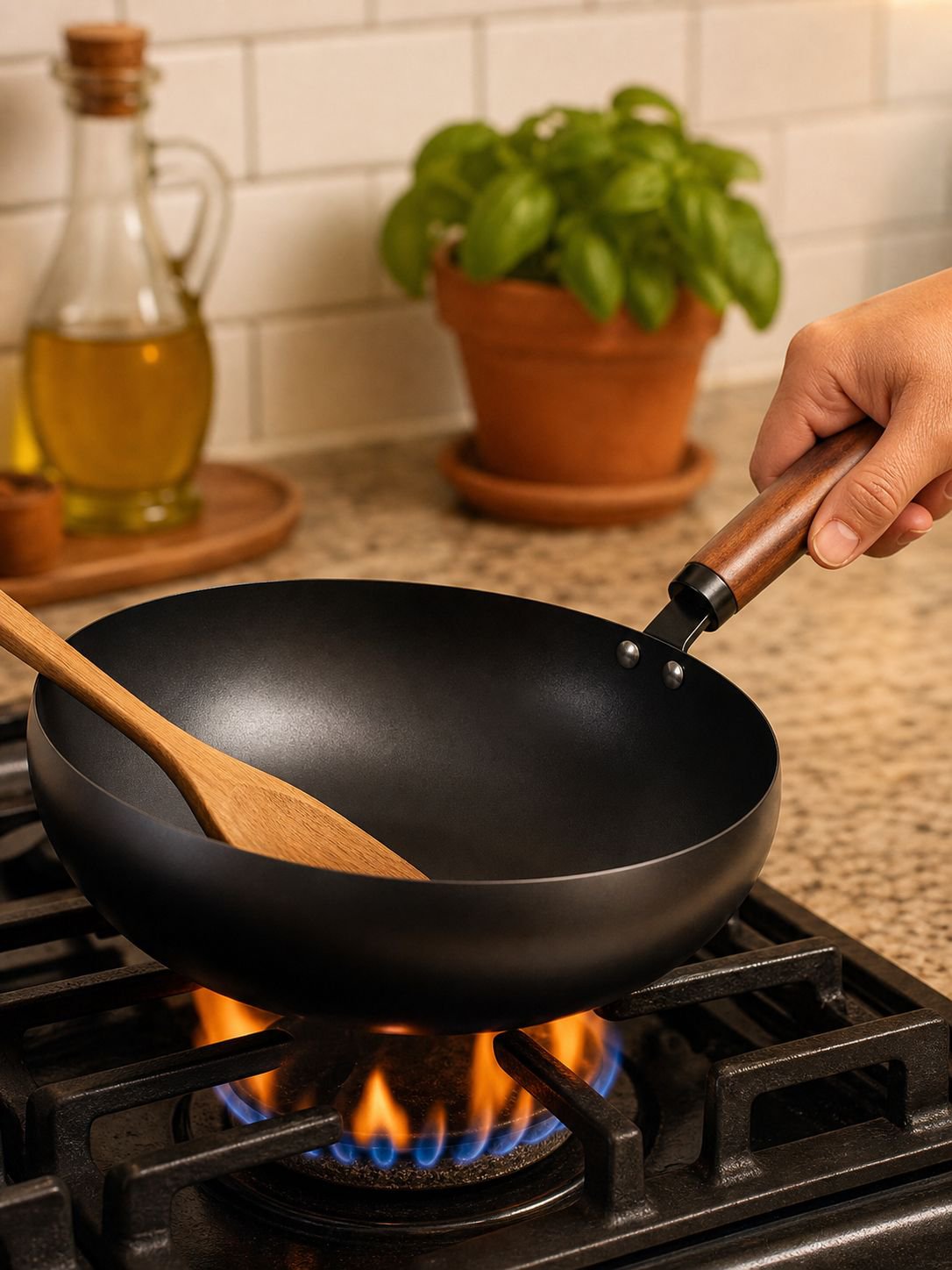 Nonstick pan with scratch-resistant coating