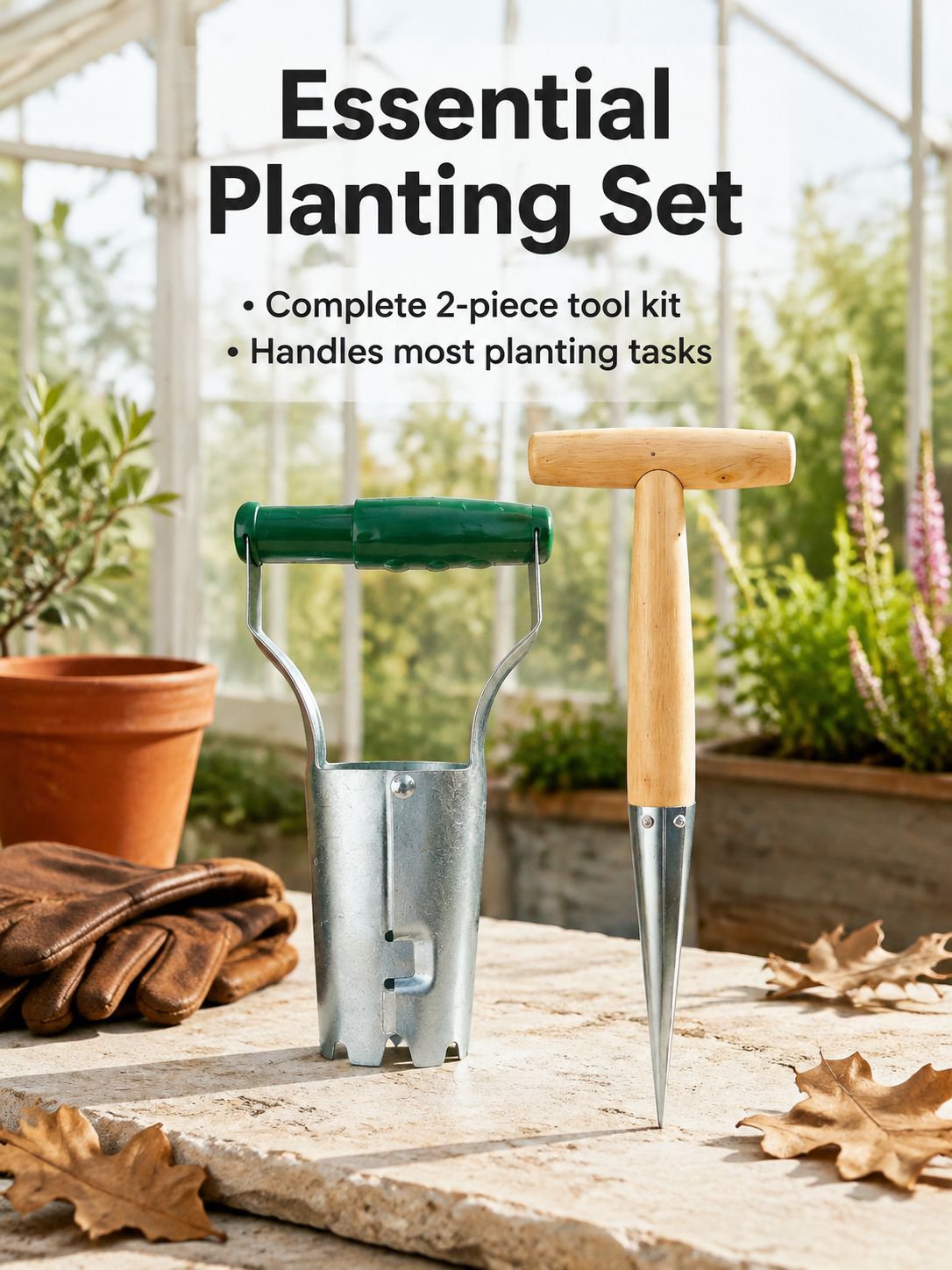 Multi-functional Gardening Hole Punch and Transplanter