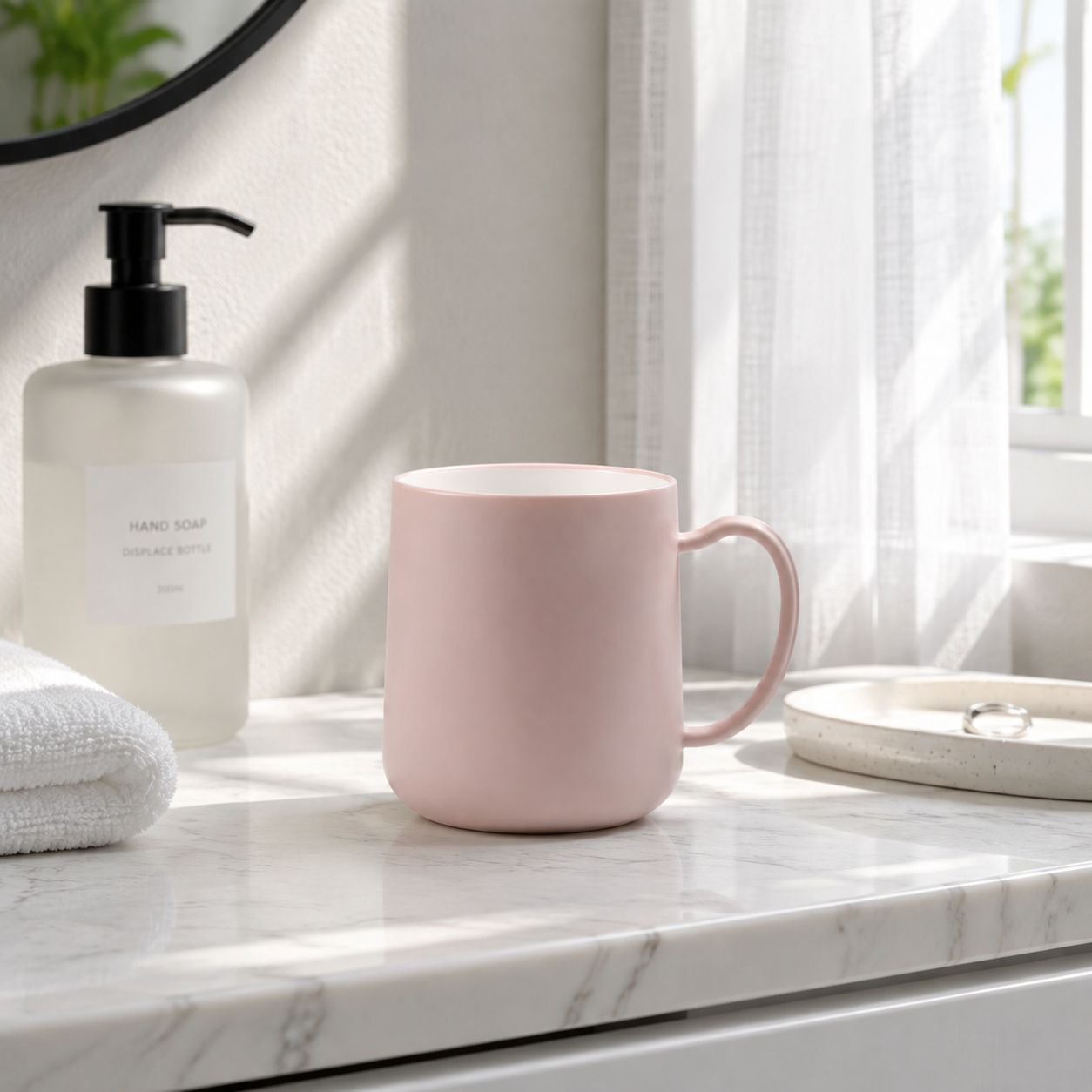 Thick, simple and fashionable mouthwash cup