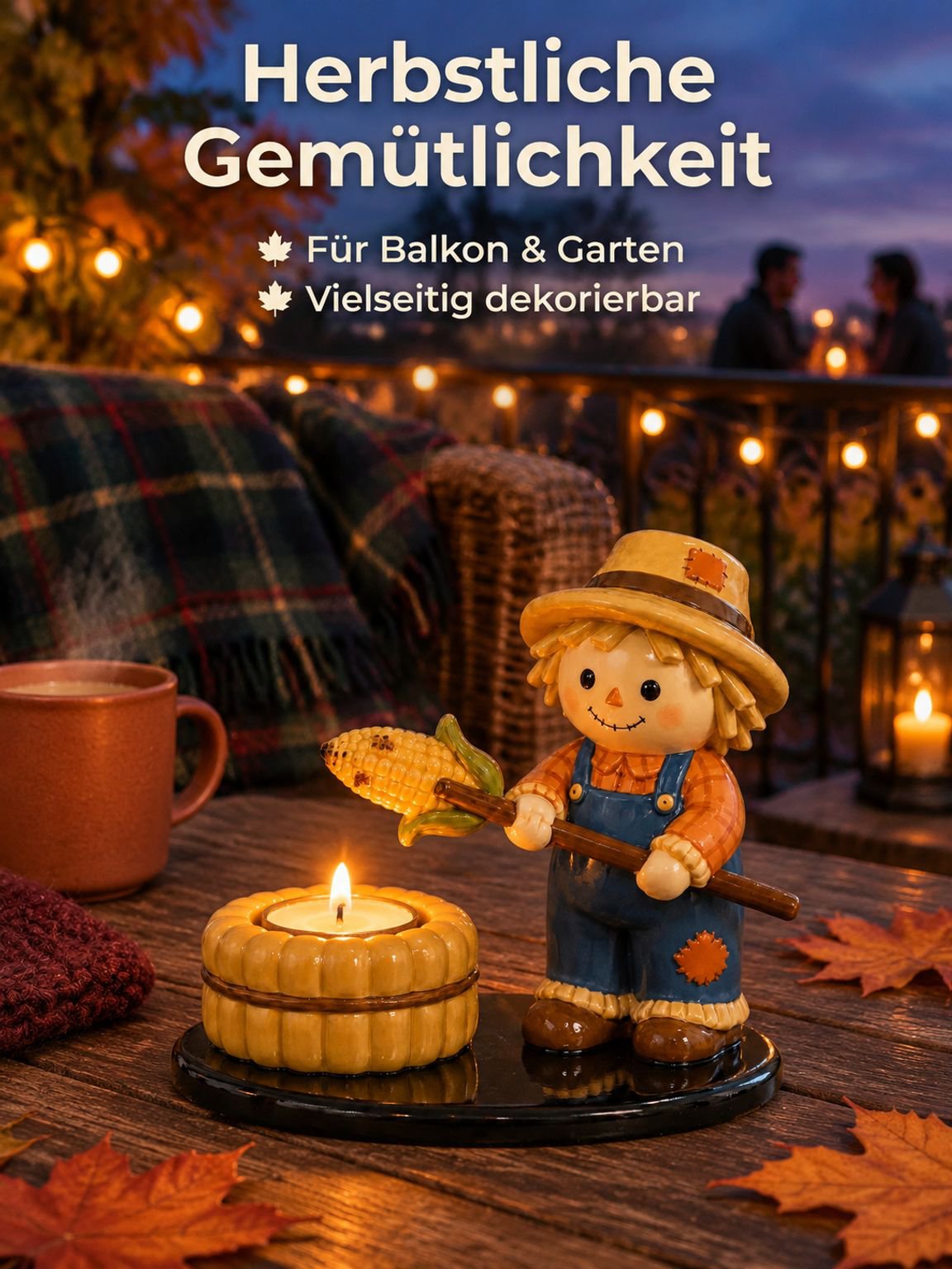 Teelichthalter für das Halloween-Lagerfeuer