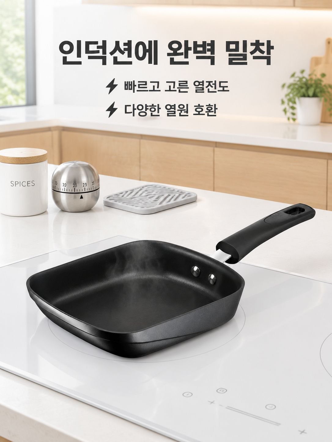 인덕션 쿡탑용 티타늄 오믈렛 팬
