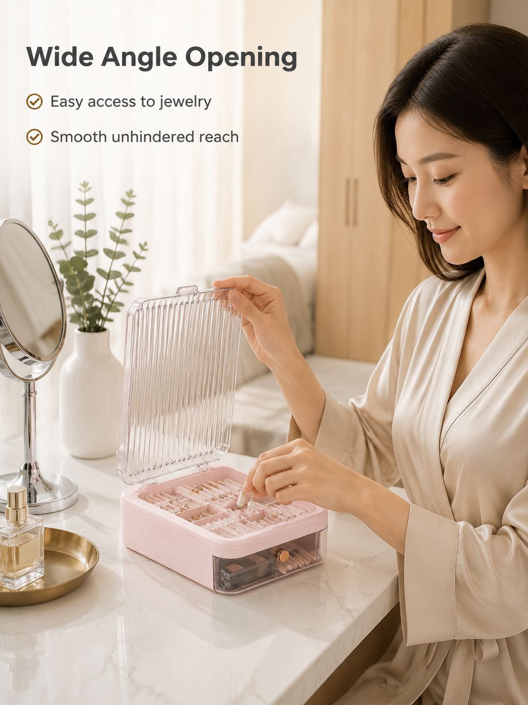 Multi-compartment jewelry storage box