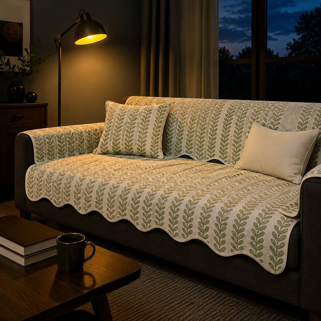 Anti-Skid Breathable Summer Ice Silk Sofa Pad