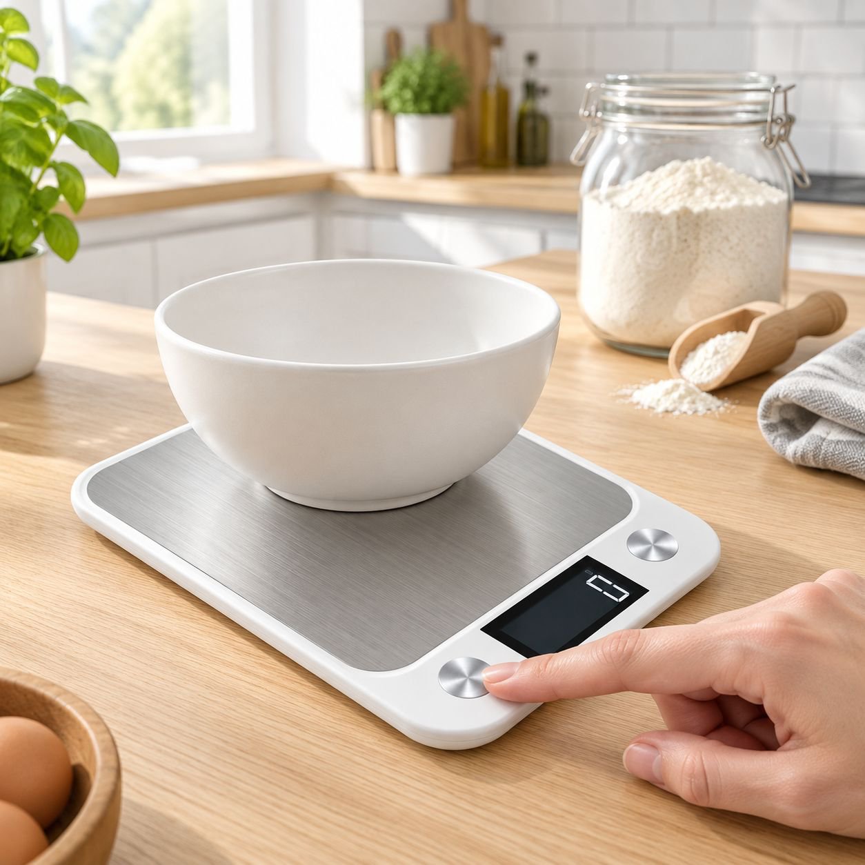 Professionelle Küchenwaage mit Edelstahlplattform und 5 kg Tragfähigkeit
