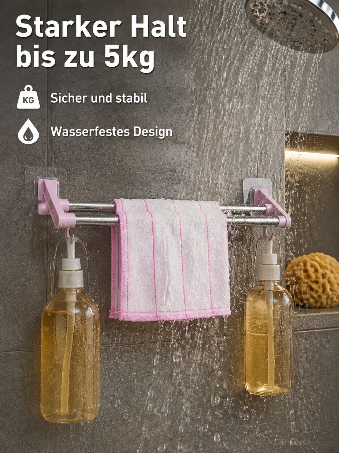 Platzsparender Wandhandtuchhalter für kleine Badezimmer