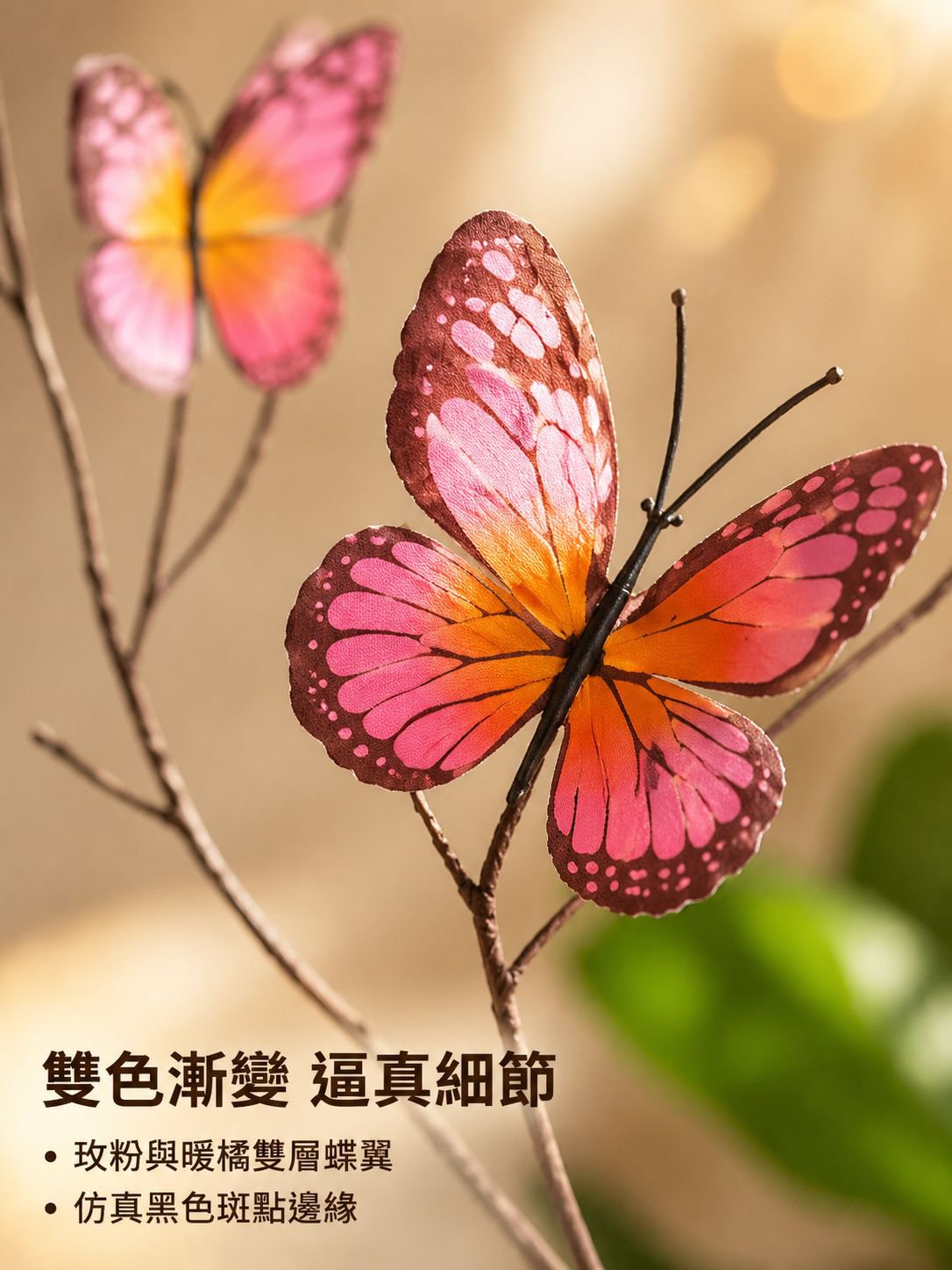 家居裝飾用仿真蝴蝶枝