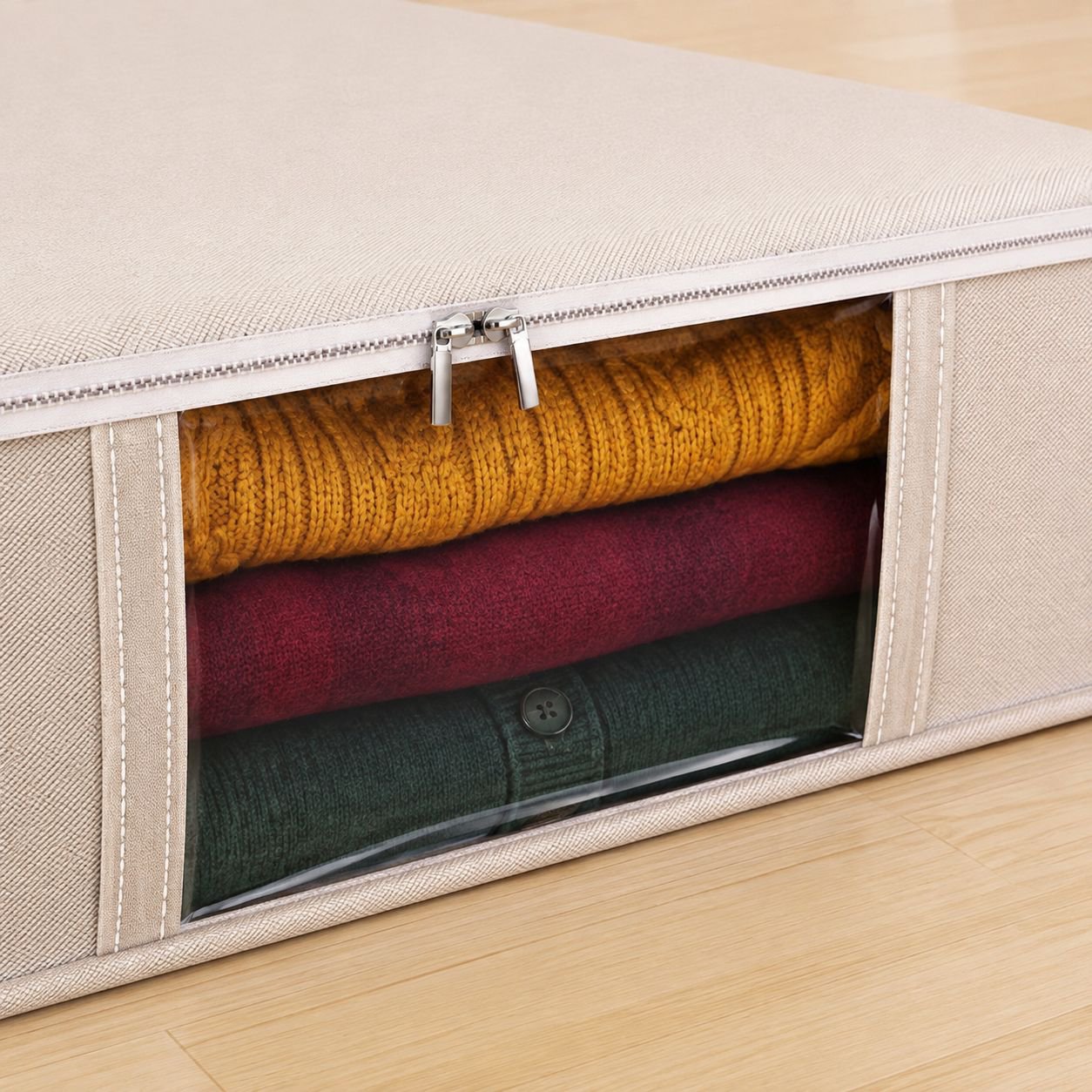 Space-saving storage bag for home and bedroom use