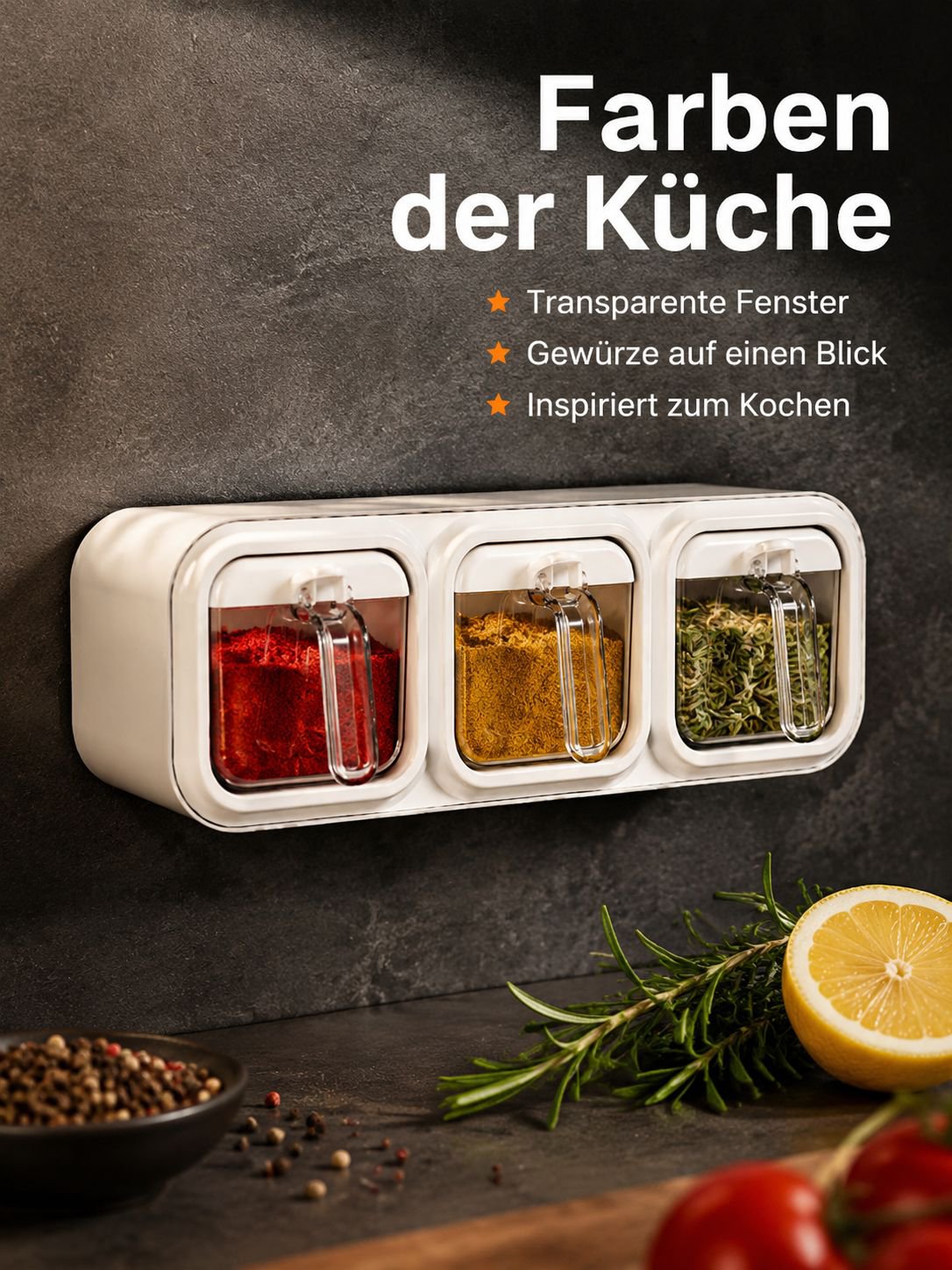 Robuste Salz- und Gewürzbox für den täglichen Gebrauch