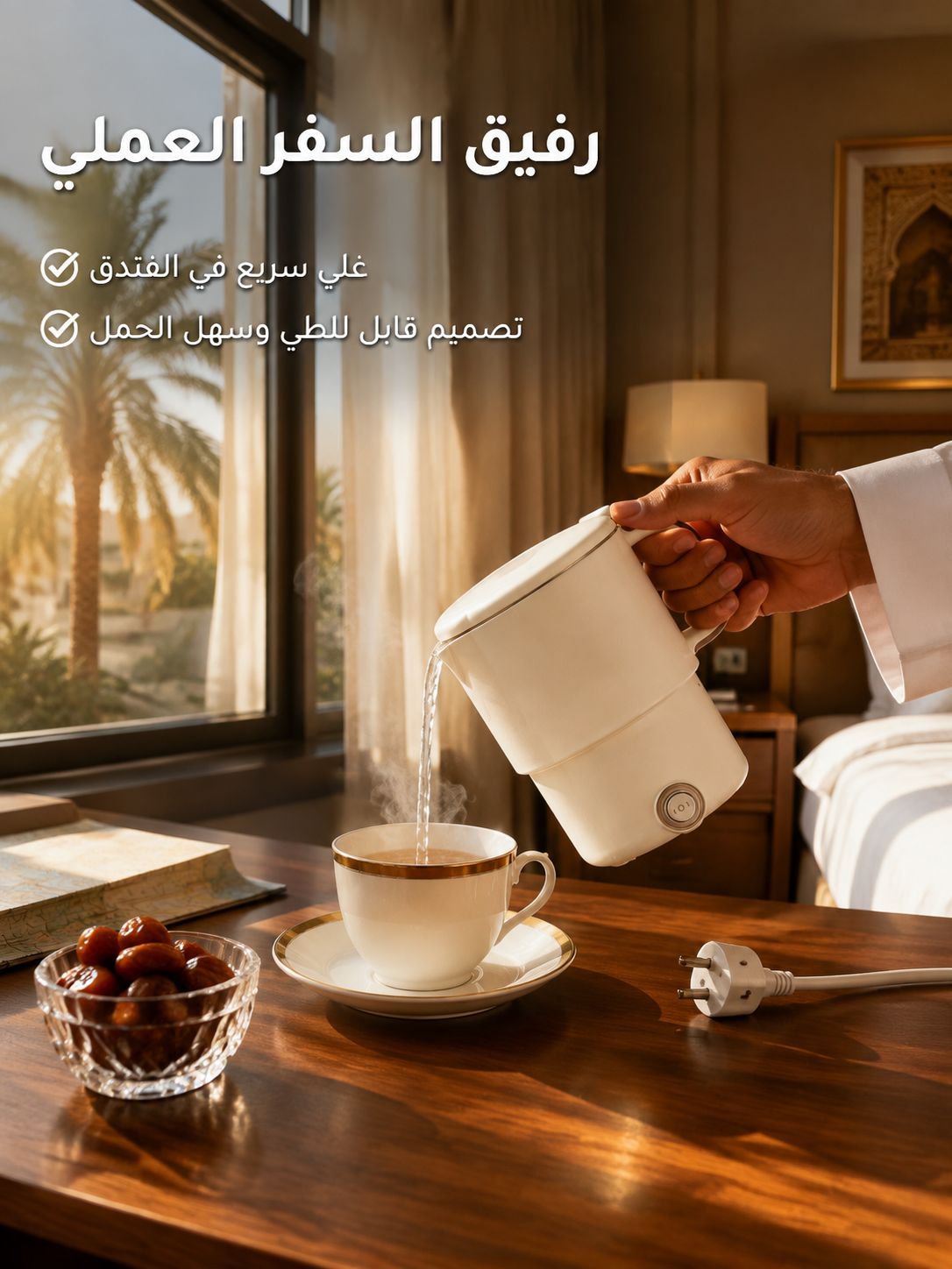 غلاية كهربائية محمولة متعددة الوظائف قابلة للطي